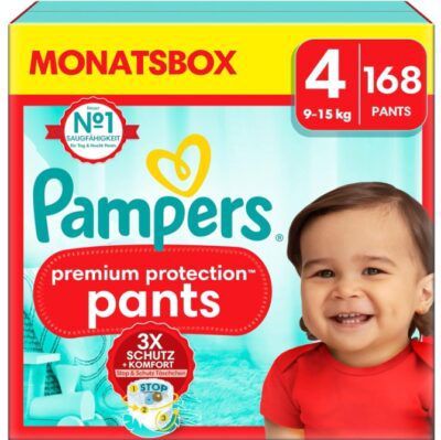 168er Pampers Baby Windeln Pants Größe 4 – 9kg bis 15kg ab 48,58€ (statt 63€)