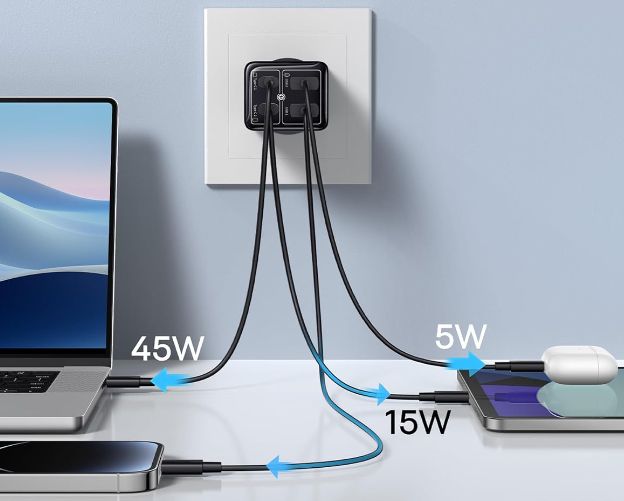 Baseus 65W USB C Schnellladegerät für 17,39€ (statt 42€)