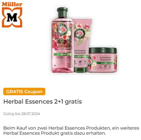 Couponplatz: Herbal Essences 2x kaufen,1 gratis dazu