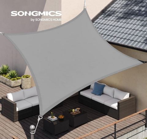 Songmics Sonnensegel aus Polyester, 3 x 4m für 24,99€ (statt 35€)