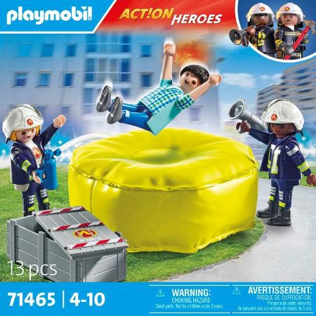 Playmobil 71465 Action Heroes Feuerwehrleute mit Luftkissen für 12,99€ (statt 18€)