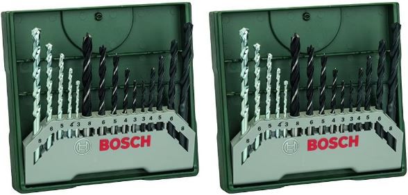 2er Pack Bosch Mini X Line Spiralbohrer Mixed Set für 15,04€ (statt 20€)