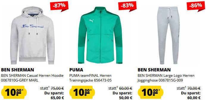 🔥 SportSpar: Deals für nur 10€   z.B. Ben Sherman Hoodie für 14,95€ (statt 23€)