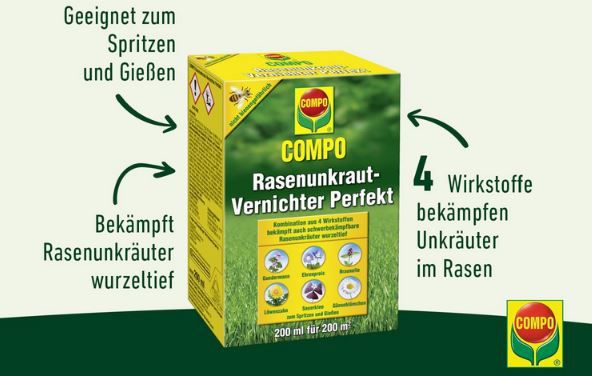 Compo Rasen Unkrautvernichter Perfekt, 200ml für 12,10€ (statt 15€)