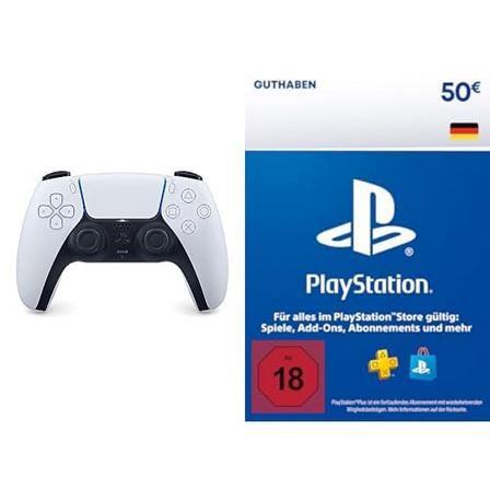 Playstation DualSense Wireless-Controller + 50€ PSN Guthaben für 95,19€ (statt 120€)