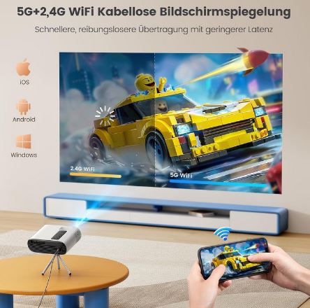 Toptro Mini Beamer mit WiFi/Bluetooth für 74,87€ (statt 126€)