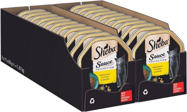 22er Pack Sheba Sauce Collection Katzen Nassfutter Huhn ab 8,62€ (statt 14€)