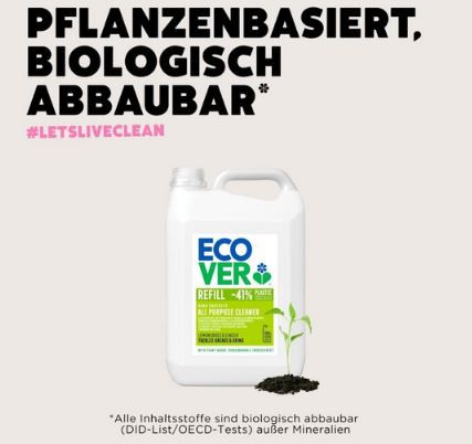 5 Liter Ecover Allzweckreiniger Zitronengras & Ingwer ab 11,04€ (statt 20€)