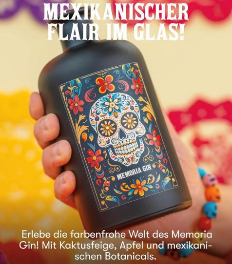 La Fiesta Spirits Memoria Gin, 0,5L, 40% für 24,90€ (statt 30€)