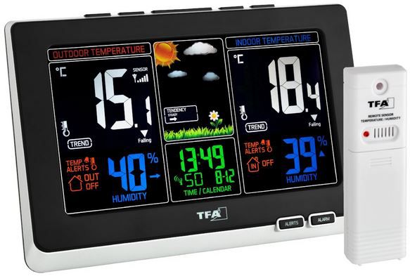 TFA Dostmann Spring Digitale Wetterstation mit Außensensor für 39,29€ (statt 54€)