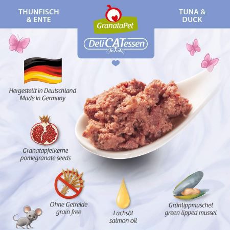 6er Pack GranataPet Nassfutter, Thunfisch & Ente, je 200g ab 8,72€ (statt 13€)