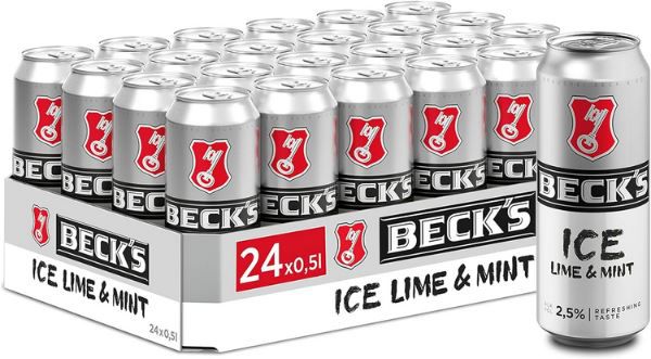 TOP! 🍺24x Becks Ice Lime & Mint Biermischgetränk 0,5L ab 18€ (statt 26€)