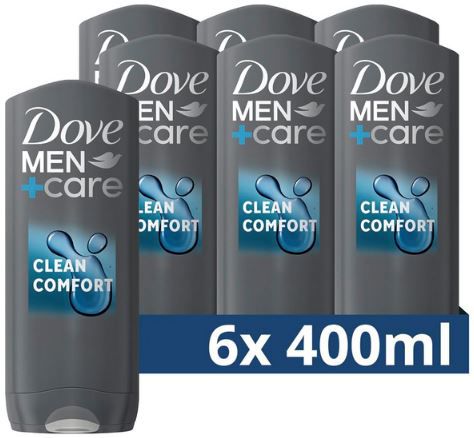 6er Pack Dove Men+Care Clean Comfort Duschgel, je 400ml für 17,79€ (statt 21€)