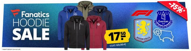 Fanatics Hoodie Sale ab 15,75€ (statt 30€)   VSK Frei ab 50€