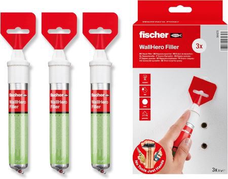 3er Pack fischer Reparaturspachtel, Naturweiß für 12,46€ (statt 15€)