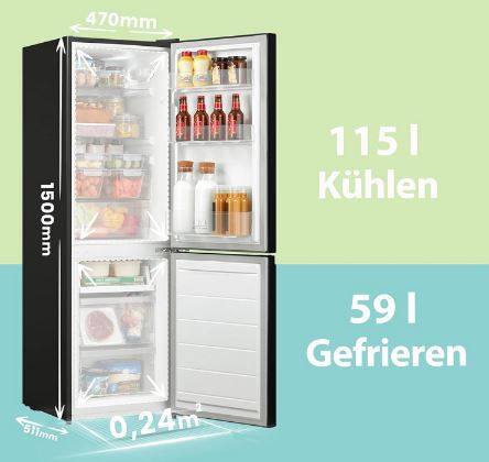 Comfee RCB169DK2(E) Kühl /Gefrierkombination, 174L für 231€ (statt 299€)