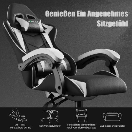 bigzzia Ergonomischer Gaming Stuhl mit Kunstleder für 71,48€ (statt 90€)