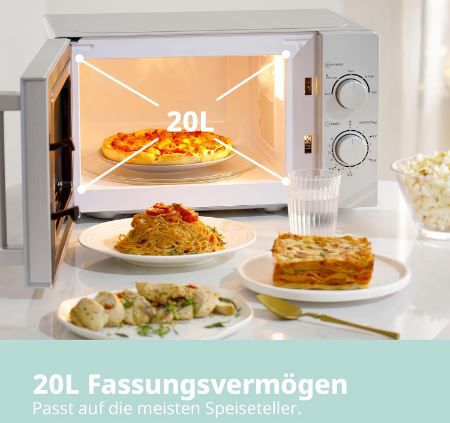 🍛 Comfee CMSN 20 SI Mikrowelle, 20L, 700W für 49,99€ (statt 69€)