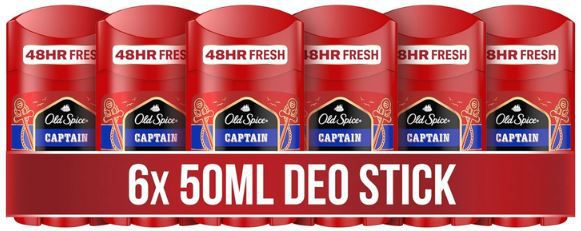 6er Pack Old Spice Captain Deo Stick, je 50ml für 13,99€ (statt 16€)