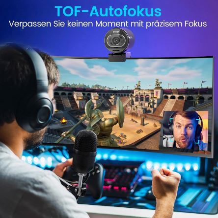 EMEET S600 4K Webcam für PC mit Mikrofon für 39,99€ (statt 80€)