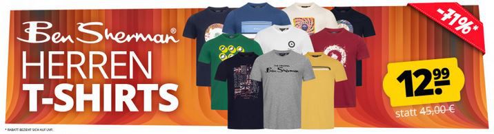 Ben Sherman T Shirt Sale   je T Shirt ab nur 12,99€ (statt 24€)   24 Designs!