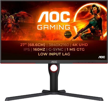 AOC U27G3X Gaming 27 Zoll 4K UHD Monitor mit 160Hz für 375,21€ (statt 407€)