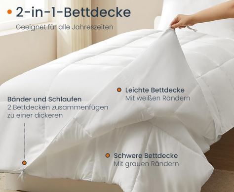 Songmics Home Bettdecken, 135 x 200cm für 26,39€ (statt 33€)   auch andere Maßen