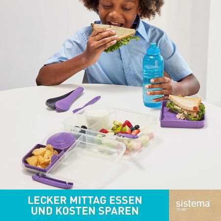 Sistema Bento Box Brotdose mit Fächern, 1,25L für 9,34€ (statt 16€)