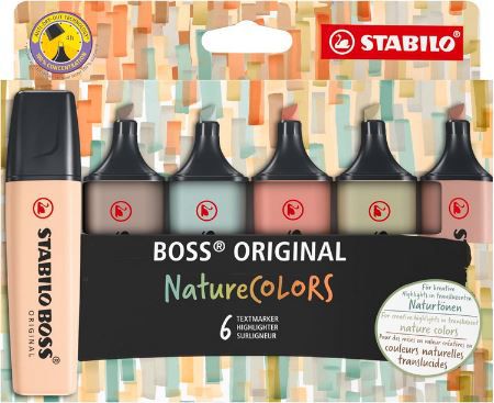 6er Pack Stabilo Boss Nature Colors Textmarker für 6,79€ (statt 10€)