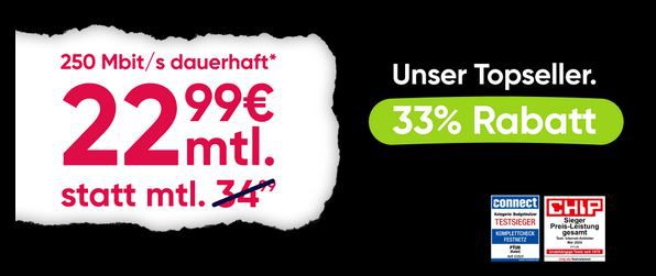 PYUR Internet 1.000 Mbit/s für 29,99€ mtl. (dauerhaft)