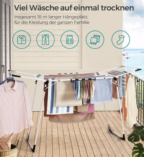 Songmics Wäscheständer mit Sockenhalter für 28,79€ (statt 36€)