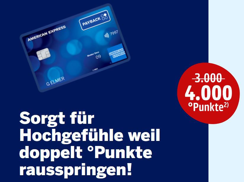 🔥 Payback American Express Kreditkarte dauerhaft kostenlos + 4.000 Punkte (40€) geschenkt