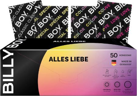 50er Pack Billy Boy Alles Liebe Kondome, 52, 55, 56mm für 16,29€ (statt 21€)