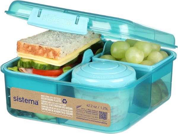 Sistema Bento Box Brotdose mit Fächern, 1,25L für 9,34€ (statt 16€)