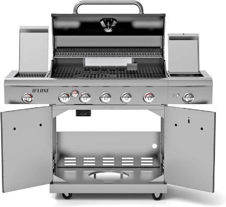 Nexgrill Deluxe 5B 5 + 2 Gasgrill mit Keramik Backburner für 799€ (statt 928€)