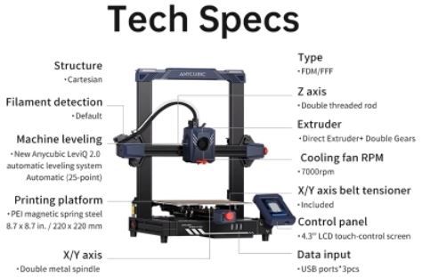 Anycubic Kobra 2 Pro 3D Drucker mit bis zu 500mm/s. für 210€ (statt 233€)