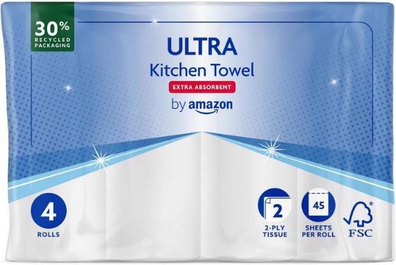 by Amazon Ultra Küchenrollen mit 4 Rollen ab 2,32€ (statt 3,46€)