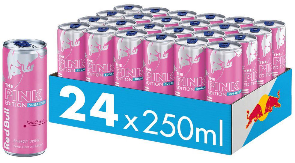 🫐 24x Red Bull Pink Edition mit Waldbeere ab 21,48€ (statt 28€)   89 Cent pro Dose