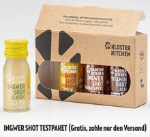 Klosterkitchen: INGWER SHOT TESTPAKET gratis erhalten + 3,90€ Versand