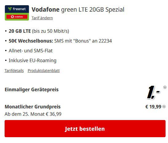 Xiaomi 13T Pro 512GB für 1€ + 20GB Vodafone Allnet für 19,99€ + 50€  Bonus