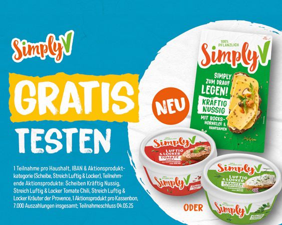 Veganen Käse Simply V gratis ausprobieren