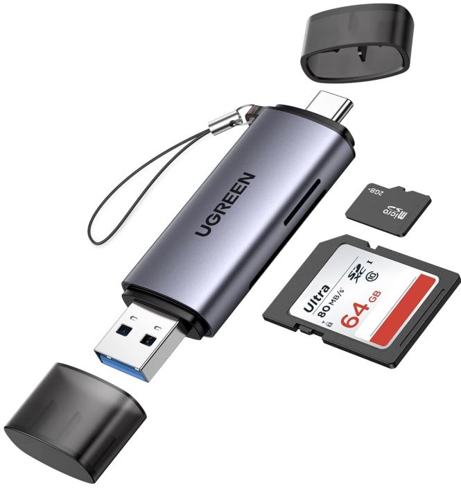 UGREEN USB 3.0 / USB C SD Kartenleser für 6,99€ (statt 10€)