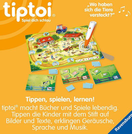 🐮 Ravensburger tiptoi Rätselspaß auf dem Bauernhof (00125) für 16,49€ (statt 20€)