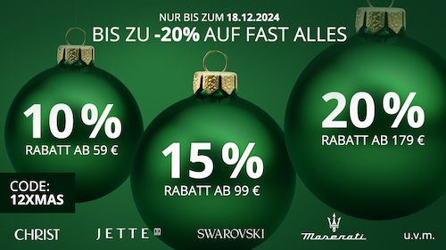 💍 Christ Sale mit bis 20% Extra Rabatt   z.B. Diesel Mega Chief 185,40€ (statt 220€)