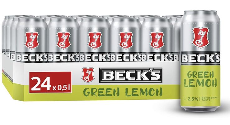 24x 0.5L BECKS Green Lemon Dosenbiermischgetränk für 18€ (statt 25€)   0,75€ pro Dose