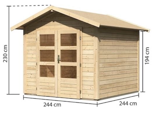 🏡 Gartenhaus Gerätehaus Talkau 4 mit 242 x 244 cm für 749€ (statt 879€)