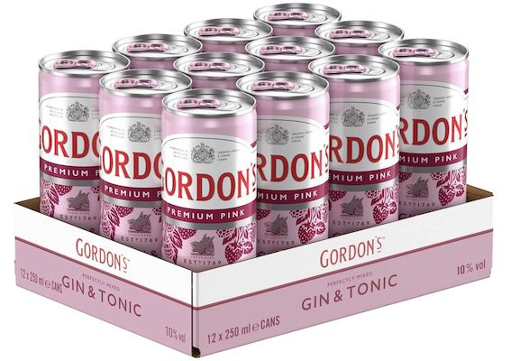 🍹Gordons Pink Distilled Gin & Tonic Water Mixgetränk für 20,89€ (statt 30€)