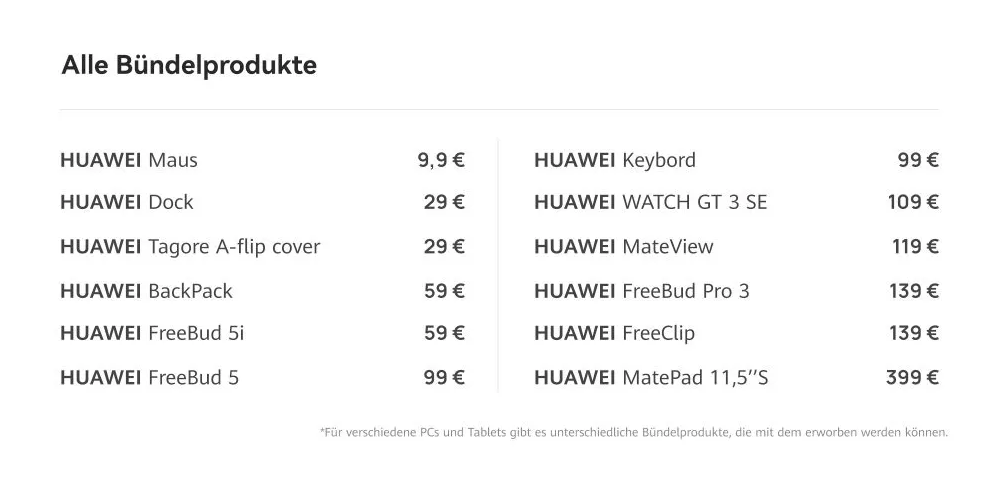 Huawei Back to School Bundles z.B. Huawei MatePad 11.5 S inkl. Pencil und Buds für 399€ (statt 583€)