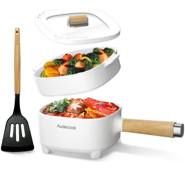 🍲 Audecook Hot Pot mit Dampfgarer (2L/20cm) für 31,95€ (statt 47€)