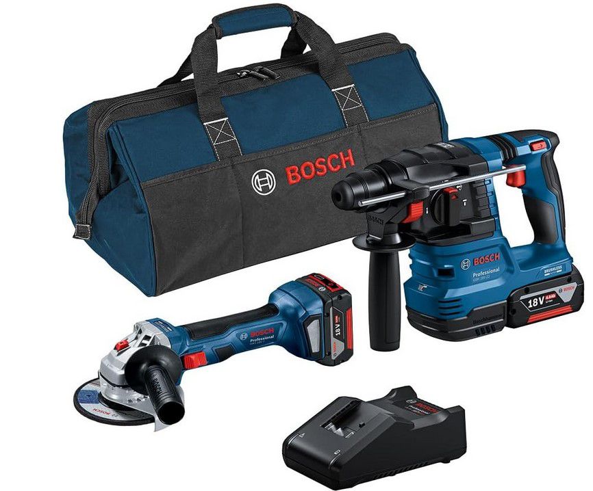 Bosch Pro Combo Akku Bohrhammer & Flex inkl. 2x 4,0Ah Akku etc. für 299,99€ (statt 348€)